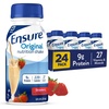 image:imageEnsure Original Strawberry Nutrition Shake  Small Meal Replacement Shake  Ready To Drink  9g Protein 27 Vitamins and Minerals  8 fl oz  16 PackStrawberry