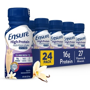 image:imageEnsure High Protein Bottled Vanilla Nutrition Shake with Fiber Ready to Drink 16g Protein and 27 Vitamins and Minerals 8 fl oz 24 PackVanilla