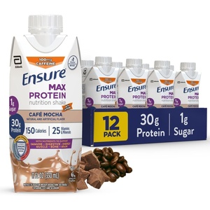 image:imageEnsure Max Protein Shake  French Vanilla  Ready to Drink  30g Protein for Muscle Health  1g Sugar 4g Fiber  11 fl oz 12 PackCafe Mocha