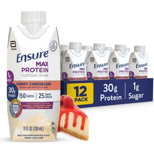 image:imageEnsure Max Protein Shake  French Vanilla  Ready to Drink  30g Protein for Muscle Health  1g Sugar 4g Fiber  11 fl oz 12 PackCherry Cheesecake