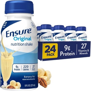 image:imageEnsure Original Coffee Latte Nutrition Shake  Small Meal Replacement Shake  Ready To Drink  9g Protein 27 Vitamins and Minerals  8 fl oz  24 PackBanana Nut