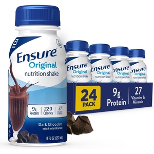 image:imageEnsure Original Coffee Latte Nutrition Shake  Small Meal Replacement Shake  Ready To Drink  9g Protein 27 Vitamins and Minerals  8 fl oz  24 PackDark Chocolate