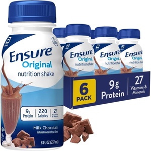 image:imageEnsure Original Milk Chocolate Nutrition Shake  Small Meal Replacement Shake  Ready To Drink  9g Protein 27 Vitamins and Minerals  8 fl oz  6 Pack8 Fl Oz Pack of 6