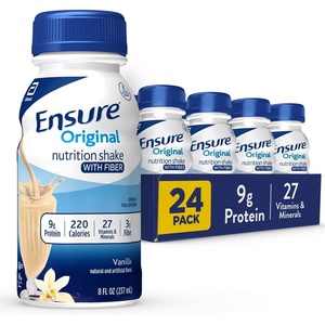 image:imageEnsure Original Vanilla Nutrition Shake With Fiber  Small Meal Replacement Shake  Ready to Drink  9g Protein 27 Vitamins and Minerals  8 fl oz  24 PackVanilla