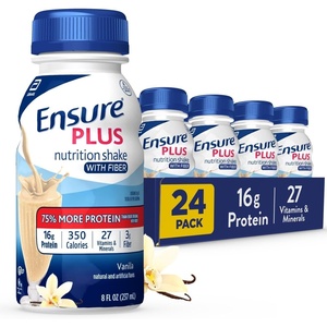 image:imageEnsure Plus Vanilla Nutrition Shake With Fiber  Meal Replacement Shake  Ready to Drink  16g Protein and 27 Vitamins and Minerals  8 fl oz  24 PackVanilla