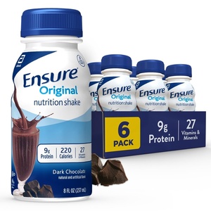 image:imageEnsure Original Dark Chocolate Nutrition Shake  Meal Replacement Shake  6 Count Pack of 1